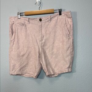 Wallin & Bro Men's Pink‎ Linen Blend Shorts